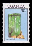 Emeraude (timbre) - Ouganda - 1988 -- 12/07/08