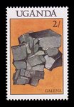 Gal�ne (timbre) - Ouganda - 1988 -- 12/07/08