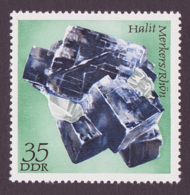 Halite (timbre) - Allemagne de l'Est - 1972 -- 25/06/08 Halite (timbre) - Allemagne de l'Est - 1972 -- 25/06/08