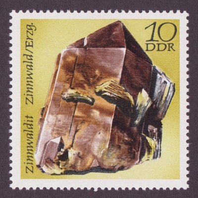 Zinnwaldite (timbre) - Allemagne de l'Est - 1972 -- 25/06/08 Zinnwaldite (timbre) - Allemagne de l'Est - 1972 -- 25/06/08