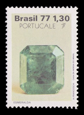 Emeraude (timbre) - Brésil - 1977 -- 30/07/08 Emeraude (timbre) - Brésil - 1977 -- 30/07/08
