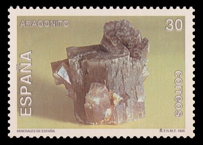 Aragonite (timbre) - Espagne - 1995 -- 30/07/08 Aragonite (timbre) - Espagne - 1995 -- 30/07/08