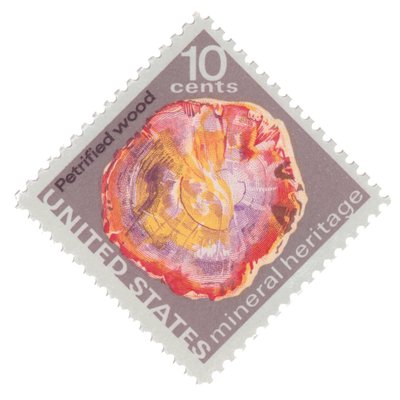 Bois p�trifi� (timbre) - Etats-Unis - 1974 -- 05/07/08