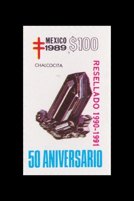 Chalcocite (timbre) - Mexique - 1989 -- 13/08/08 Chalcocite (timbre) - Mexique - 1989 -- 13/08/08