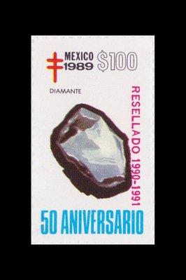 Diamant (timbre) - Mexique - 1989 -- 14/08/08 Diamant (timbre) - Mexique - 1989 -- 14/08/08