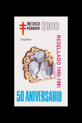 Galène (timbre) - Mexique - 1989 -- 17/08/08 Galène (timbre) - Mexique - 1989 -- 17/08/08