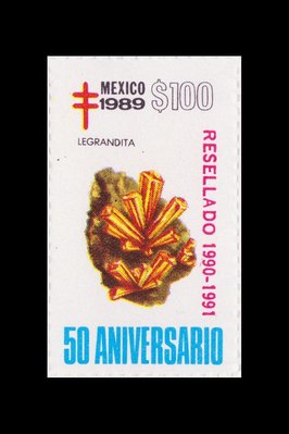 Legrandite (timbre) - Mexique - 1989 -- 19/08/08 Legrandite (timbre) - Mexique - 1989 -- 19/08/08