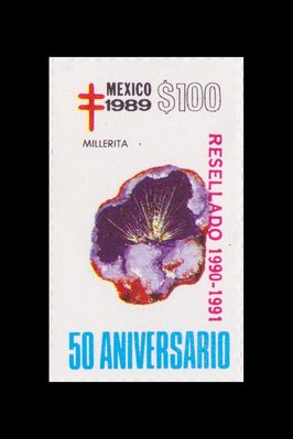 Millerite (timbre) - Mexique - 1989 -- 14/08/08 Millerite (timbre) - Mexique - 1989 -- 14/08/08
