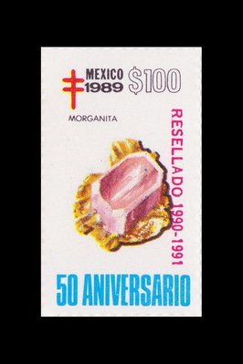 Morganite (timbre) - Mexique - 1989 -- 19/08/08 Morganite (timbre) - Mexique - 1989 -- 19/08/08