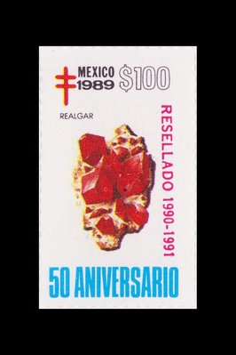 Realgar (timbre) - Mexique - 1989 -- 19/08/08 Realgar (timbre) - Mexique - 1989 -- 19/08/08