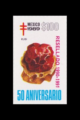 Rubis (timbre) - Mexique - 1989 -- 14/08/08 Rubis (timbre) - Mexique - 1989 -- 14/08/08