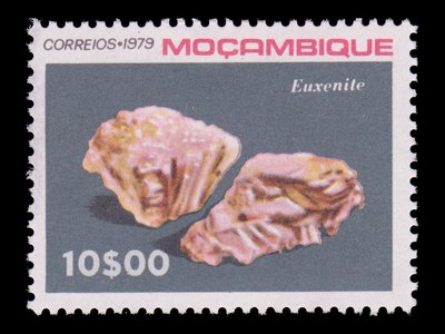 Euxenite (timbre) - Mozambique - 1979 -- 03/09/08 Euxenite (timbre) - Mozambique - 1979 -- 03/09/08