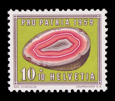 Agate (timbre) - Suisse - 1959 -- 17/08/08 Agate (timbre) - Suisse - 1959 -- 17/08/08