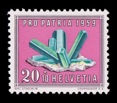 Tourmaline (timbre) - Suisse - 1959 -- 17/08/08 Tourmaline (timbre) - Suisse - 1959 -- 17/08/08