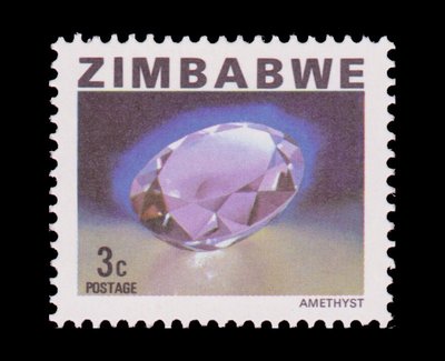 Améthyste (timbre) - Zimbabwe - 1980 -- 22/08/08 Améthyste (timbre) - Zimbabwe - 1980 -- 22/08/08