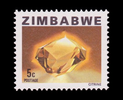 Citrine (timbre) - Zimbabwe - 1980 -- 22/08/08 Citrine (timbre) - Zimbabwe - 1980 -- 22/08/08
