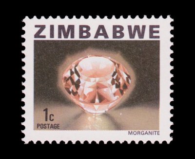 Morganite (timbre) - Zimbabwe - 1980 -- 22/08/08 Morganite (timbre) - Zimbabwe - 1980 -- 22/08/08